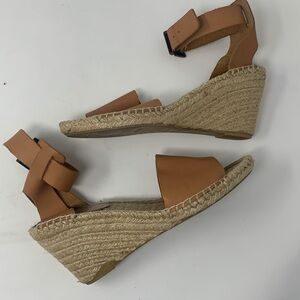 Picon genuine leather comfort ankle strap wedges size 8